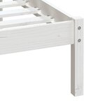 vidaXL Cadre de lit Blanc Bois de pin massif 100x200 cm
