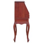 Bureau table poste de travail meuble d'ordinateur informatique étude secrétaire 78 x 42 x 103 cm bois d'acajou massif brun 02_0023935