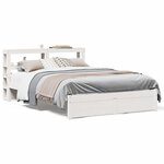vidaXL Cadre de lit avec tête de lit sans matelas blanc 160x200 cm