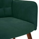 vidaXL Chaise de relaxation Vert foncé Velours