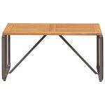 vidaXL Table de jardin Gris et marron 80 x 40 x 40 cm polyrotin