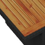 vidaXL Ensemble de canapé de jardin 6 Pièces Noir Poly rotin