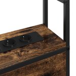 vidaXL Tête de lit de rangement Chêne fumé 90 cm Bois d'ingénierie