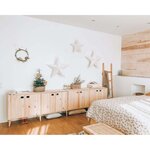 Armoire en pin brut 2 portes 3 tablettes dinamic