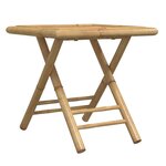 vidaXL Ensemble de bistro pliante 3 Pièces et coussins gris foncé bambou