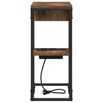 vidaXL Table de chevet Chêne fumé 41.5 x 26 x 60.5 cm