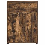 vidaXL Cabinet de salle de bain Chêne fumé 72 5 x 36 5 x 100 cm