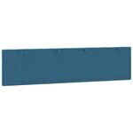 vidaXL Coussin de tête de lit bleu 200 cm velours