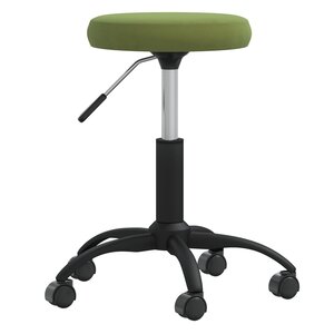 vidaXL Chaise pivotante de bureau Vert clair Velours