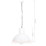 vidaXL Lampe suspendue 25 W Blanc Rond 48 cm E27