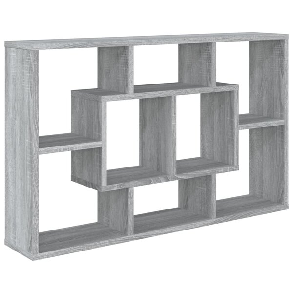 vidaXL Étagère murale Sonoma gris 85x16x52 5 cm Bois d'ingénierie