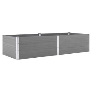 vidaXL Lit surélevé de jardin 250x100x54 cm WPC Gris