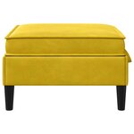 vidaXL Pouf avec Rangement Jaune Velours