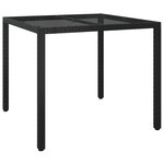 vidaXL Ensemble à manger de jardin avec coussins 3 Pièces Noir