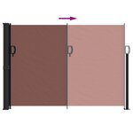 vidaXL Auvent latéral rétractable marron 140x600 cm