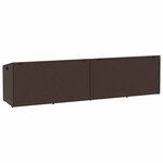 vidaXL Boîte de rangement de jardin marron 220x50x58 cm résine tressée