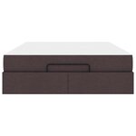 vidaXL Cadre de lit avec stockage Marron foncé 160 x 200 cm tissu