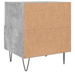 vidaXL Table de chevet gris béton 40x35x47 5 cm bois d’ingénierie