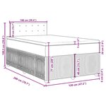 vidaXL Sommier à lattes de lit avec matelas Bleu 120x200 cm Tissu