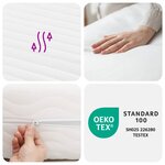 vidaXL Matelas en mousse blanc 80x220 cm dureté H2 H3
