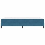 vidaXL Lit boxspring avec matelas Bleu foncé 140 x 220 cm Velours