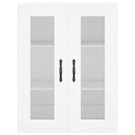 vidaXL Buffet haut Blanc 69 5x34x180 cm Bois d'ingénierie