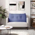 vidaXL Coussin de Dos Bleu denim 100 x 24 x 50 cm tissu