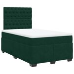 vidaXL Sommier à lattes de lit avec matelas vert foncé 120x190 cm