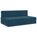 vidaXL Canapé-lit pliable Bleu 152 x 86 5 x 60 cm Tissu