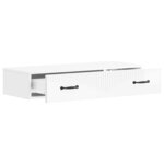 vidaXL Table d'appoint murale 87 5 x 34 5 x 17 cm Bois d'ingénierie