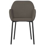vidaXL Chaises à manger lot de 2 Gris foncé Velours