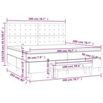 vidaXL Sommier à lattes de lit avec matelas Bleu 200x200 cm Tissu