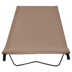 vidaXL Lits de camping 2 Pièces 180x60x19 cm Tissu Oxford et acier Taupe