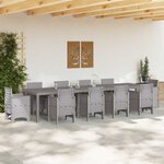vidaXL Table de jardin pour repas Gris clair 350 x 100 x 73 cm
