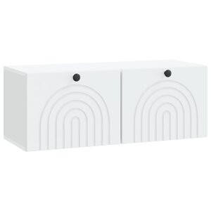 vidaXL Meuble TV mural Blanc 78 5 x 31 x 30 cm Bois d'ingénierie