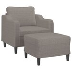 vidaXL Fauteuil avec repose-pied Taupe 60 cm Tissu