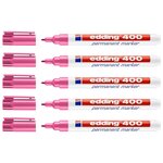 Marqueur Permanent 400 Rose Pointe Fine 1 mm x 5 EDDING