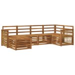 vidaXL Ensemble de canapé d'angle 5 Pièces Naturel Bois d'Acacia Massif