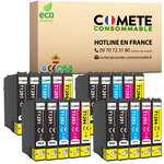 T1295 - 20 cartouches compatibles eEpson t1295 pomme (t1291 t1292 t1293 t1294)  - COMETE