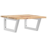 vidaXL Étagère de vasque murale acier et bois massif d'acacia