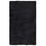 vidaXL Tapis Shaggy à poils longs NAVARRA noir 60x100 cm polyester