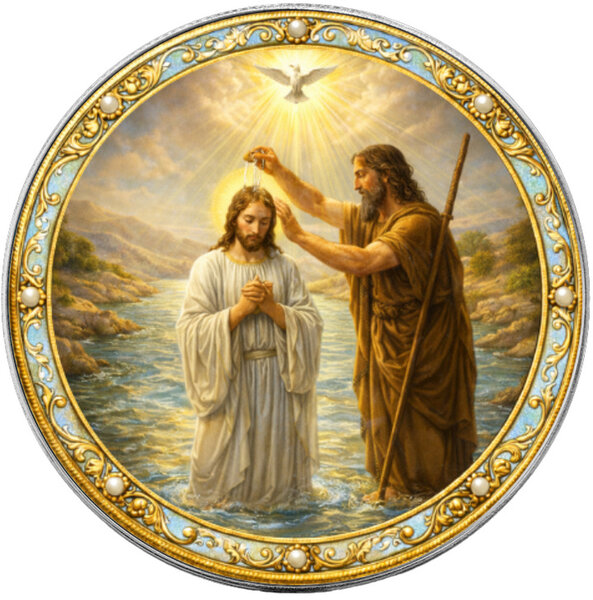 Monnaie BAPTISM OF JESUS Mysteries of the Rosary 1 Oz Argent 1$ USA 2026