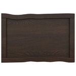vidaXL Dessus de table bois massif traité bordure assortie