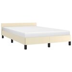 vidaXL Cadre de lit sans matelas crème 120x190 cm similicuir