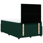vidaXL Sommier à lattes de lit avec matelas vert foncé 120x190 cm