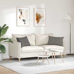 vidaXL Coussins de canapé 2 Pièces Gris clair 60 x 40 cm