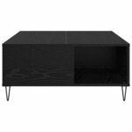 vidaXL Table basse Chêne noir 80 x 80 x 36 5 cm Bois d'ingénierie