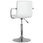 vidaXL Chaises pivotantes à manger lot de 2 blanc similicuir