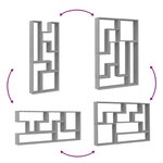 vidaXL Étagère murale sonoma gris 96x12x64 cm bois d'ingénierie