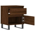 vidaXL Tables de chevet 2 Pièces chêne marron 40x35x50 cm bois ingénierie